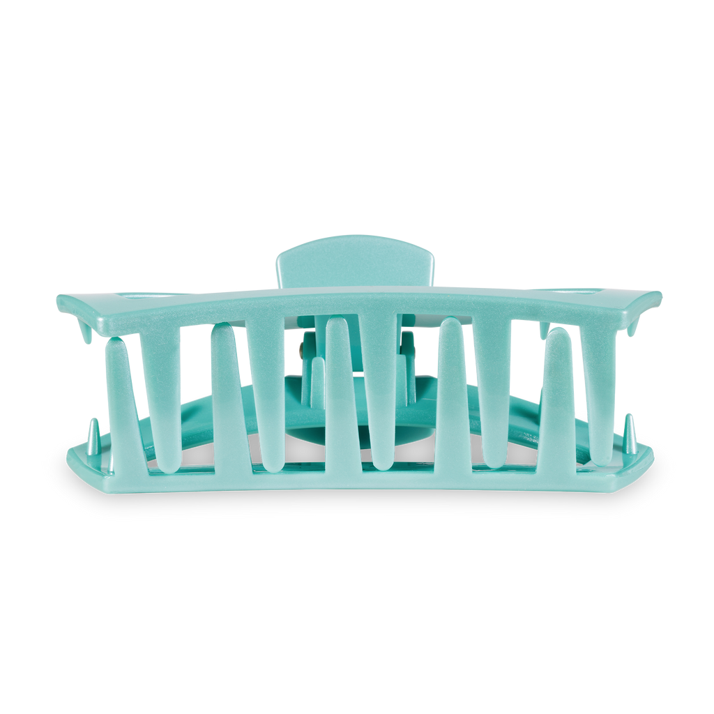 TELETIES - Open Hair Clip | Large | Totally Turquoise
