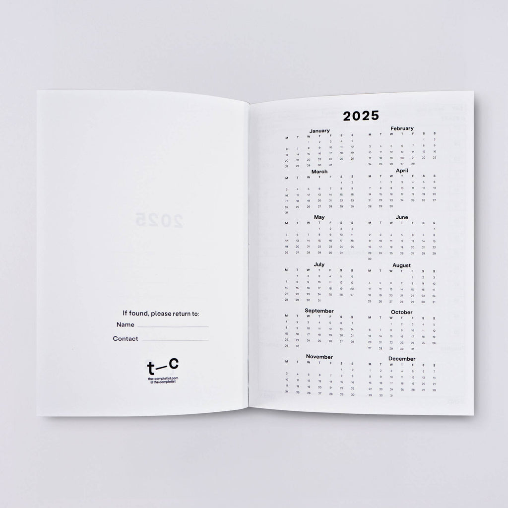 The Completist - Hinoki 2025 Dated Daily Planner Book
