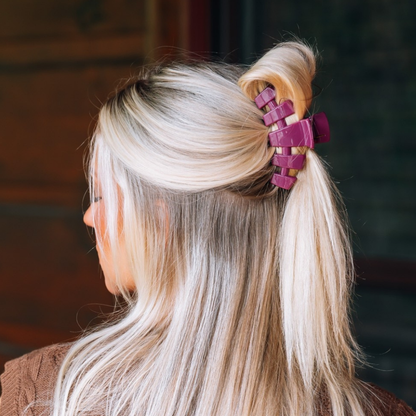 TELETIES - Classic Mulberry Medium Claw Clip