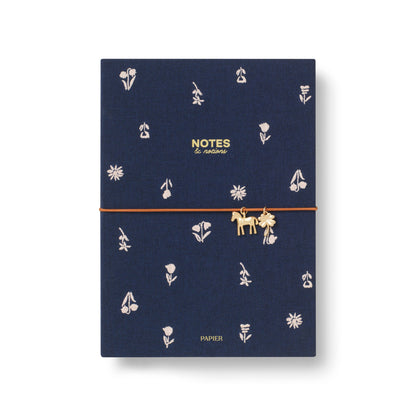 Papier - Fabric Lined Notebook, A5 Softcover - Twilight Blooms