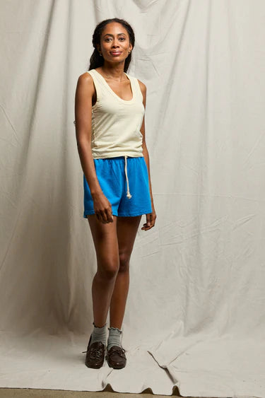 perfectwhitetee - khara cotton u neck tank - custard