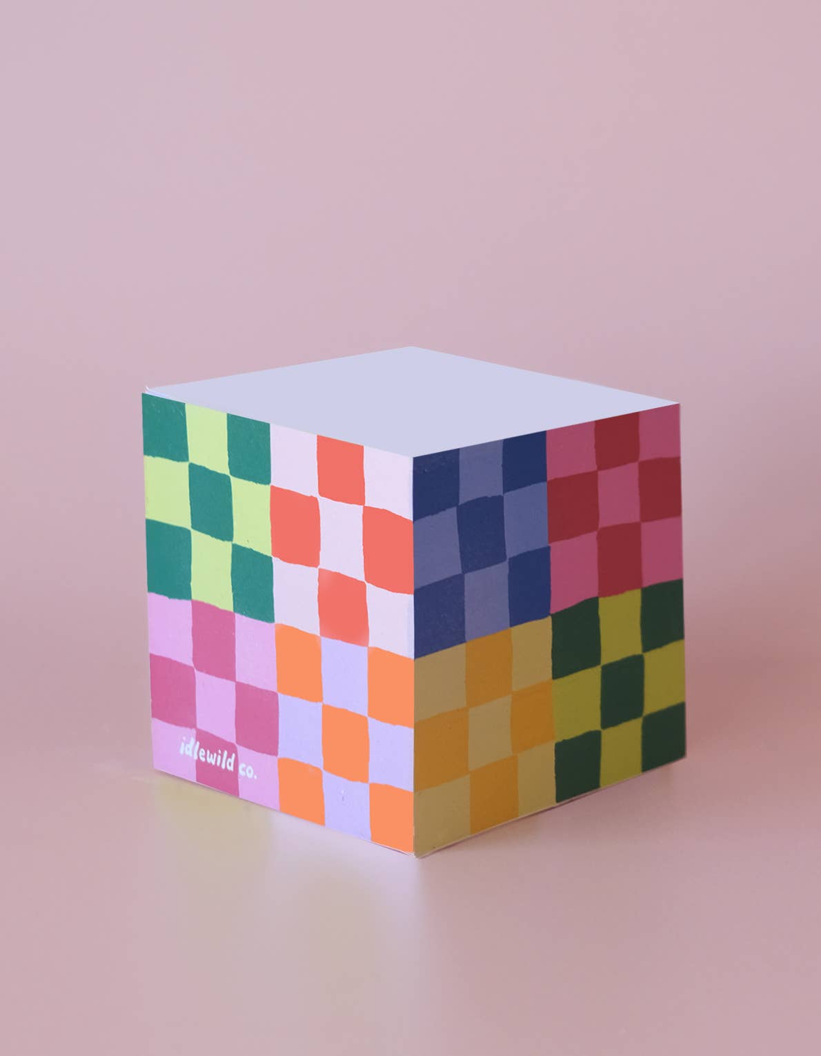 Idlewild Co. - Rainbow Check Sticky Note Cube