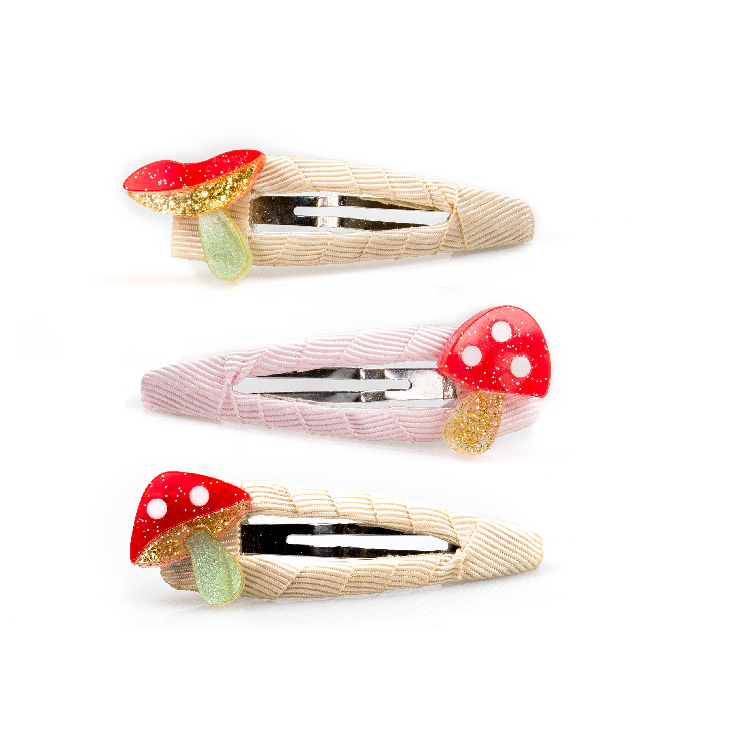 Lilies & Roses NY - Mushroom Red Covered Snap Clips