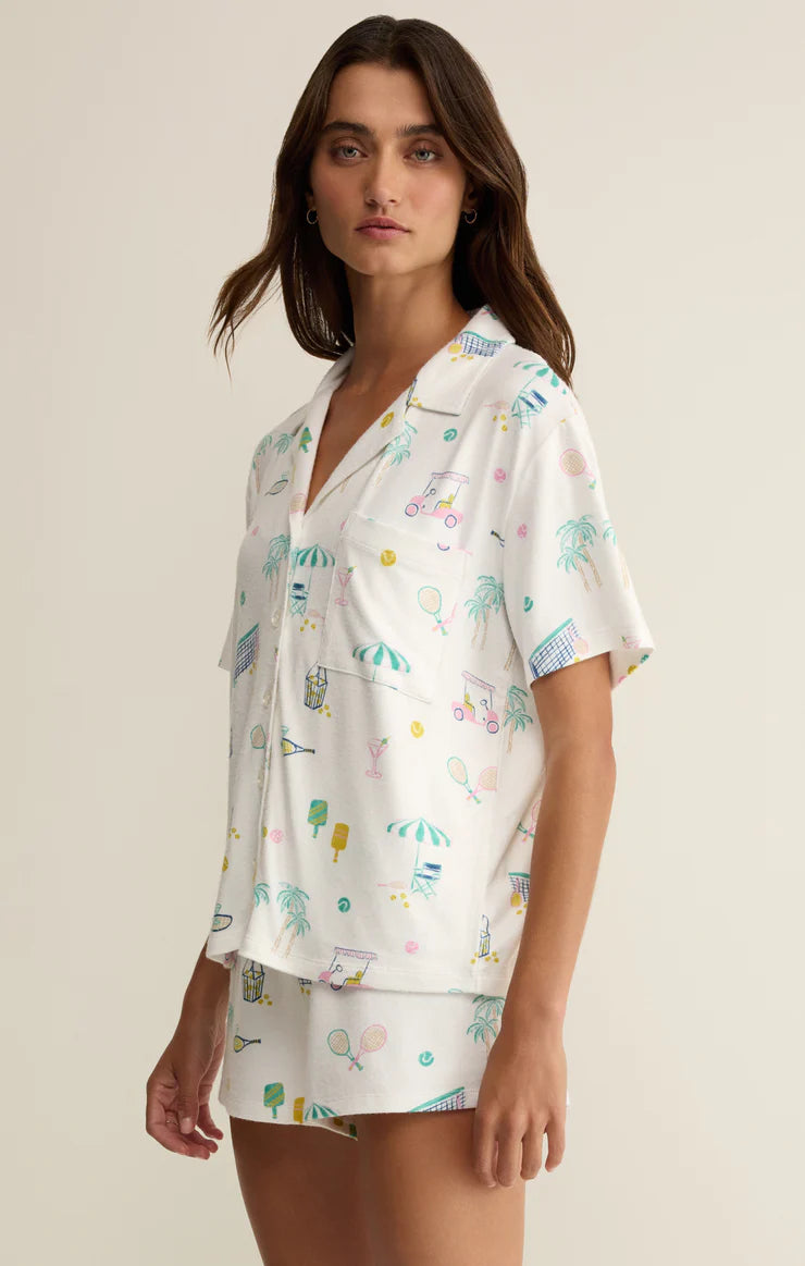 Z Supply Lounge Court Sports PJ Top