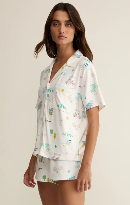 Z Supply Lounge Court Sports PJ Top