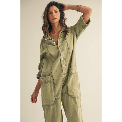 Katie Washed Vintage Relaxed Jumpsuit