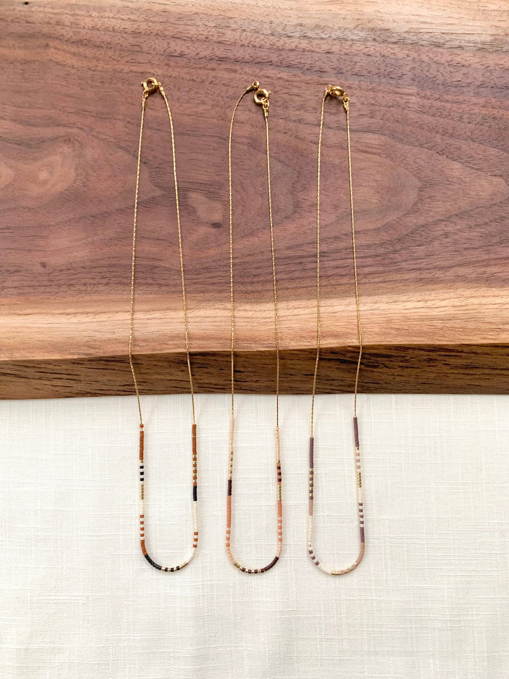 Ocean Breakup - Rich Neutral Seed Bead Necklace