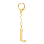 Lucky Feather - Enamel Bag Charm / Keychain - Letter - L