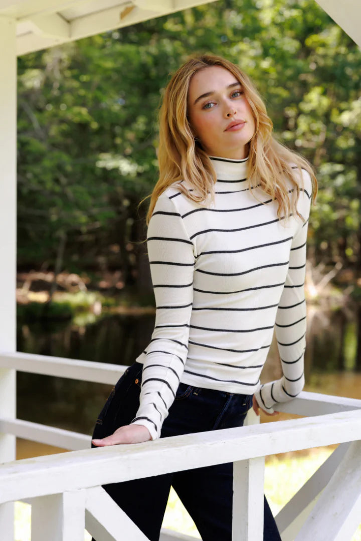 perfectwhitetee - tati micro modal cashmere rub turtleneck