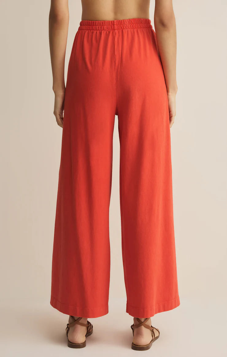 Z Supply Scout Jersey Crop Flare Pant - Lychee