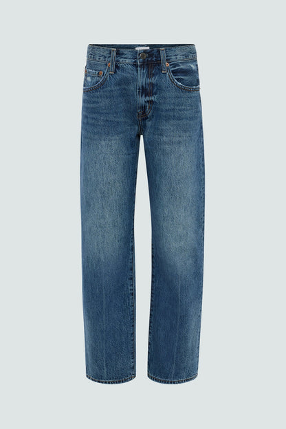 Pistola Lexi Mid Rise Bowed Straight Denim Jeans - Moonwave