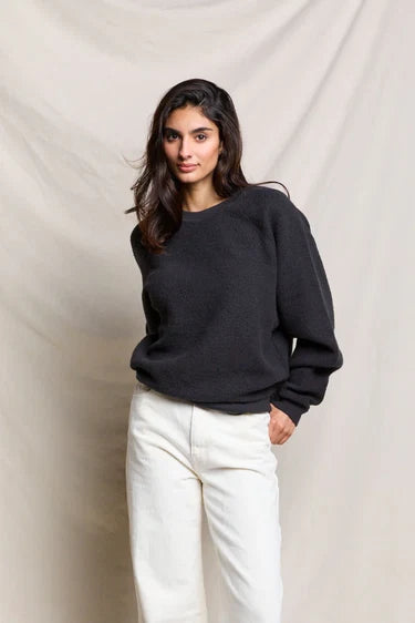 perfectwhitetee - ziggy inside out oversized sweatshirt - vintage black