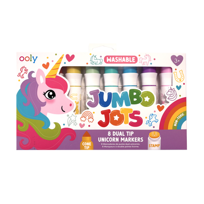 OOLY - Jumbo Jots Dual Tip Unicorn Markers - Set of 8