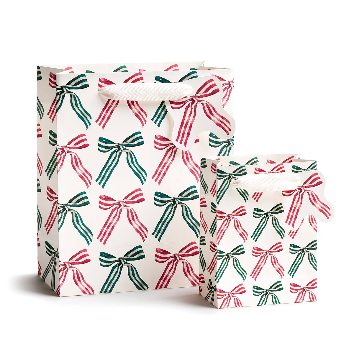 E. Frances Paper - Ribbon Candy Bows Christmas Gift Bag - Medium