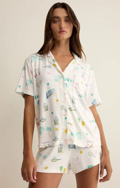 Z Supply Lounge Court Sports PJ Top