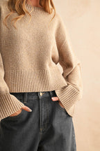 MIOU MUSE - OATMEAL SPRINKLE SWEATER TOP