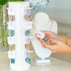 Splendid Iris - Set/3 Crystal & Pearl Rings