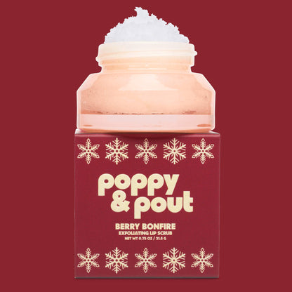Poppy & Pout - Lip Scrub, Retro Ski, Berry Bonfire, Limited Edition