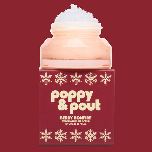 Poppy & Pout - Lip Scrub, Retro Ski, Berry Bonfire, Limited Edition