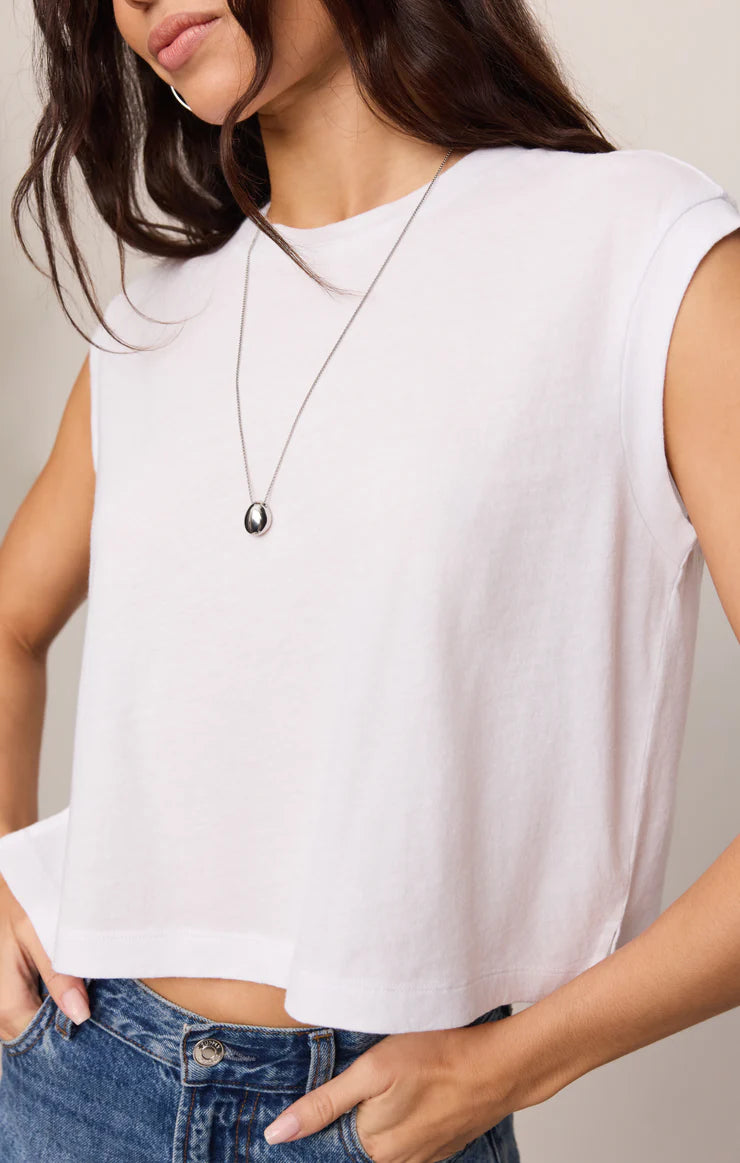 Z Supply Flex Sleeveless Tee - White