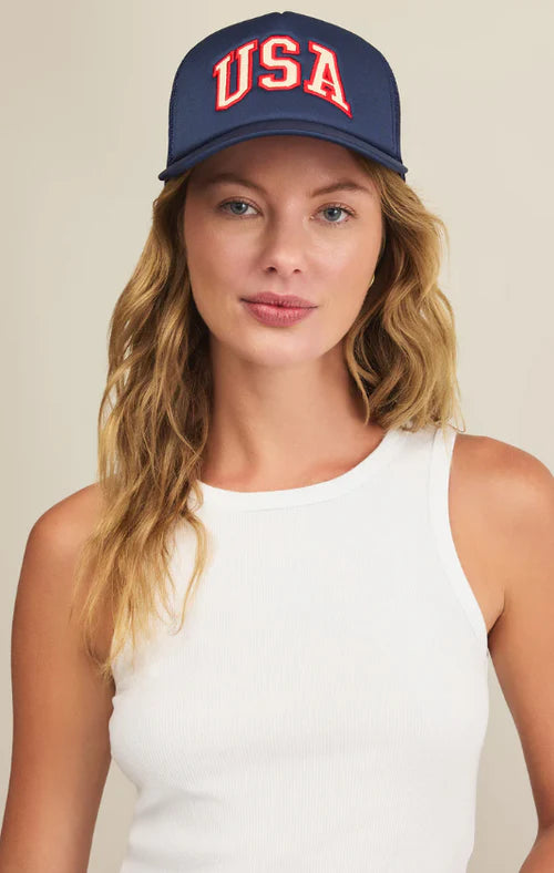 Z Supply USA Trucker Hat - Navy