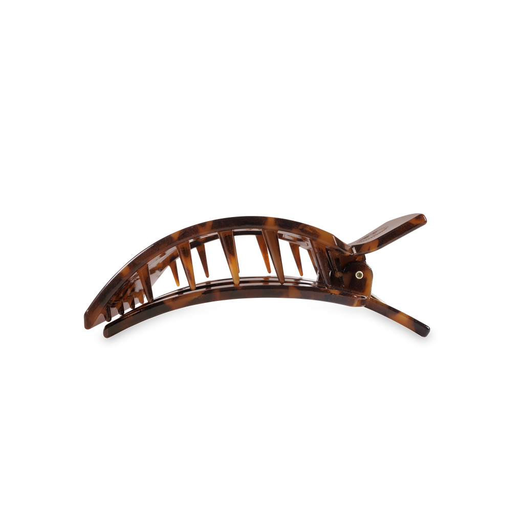 TELETIES - Square Flat Hair Clip | Medium | Tortoise