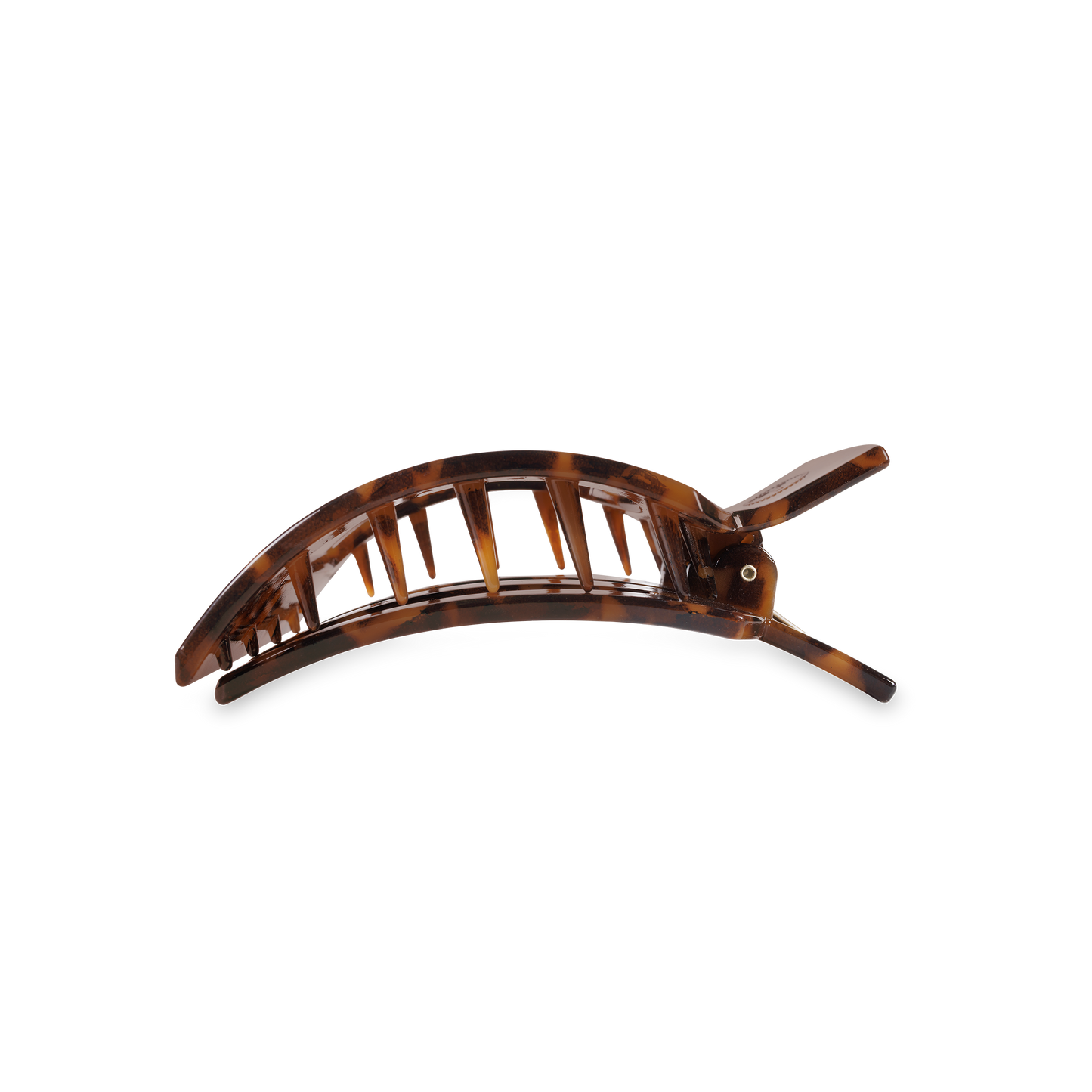 TELETIES - Square Flat Hair Clip | Medium | Tortoise