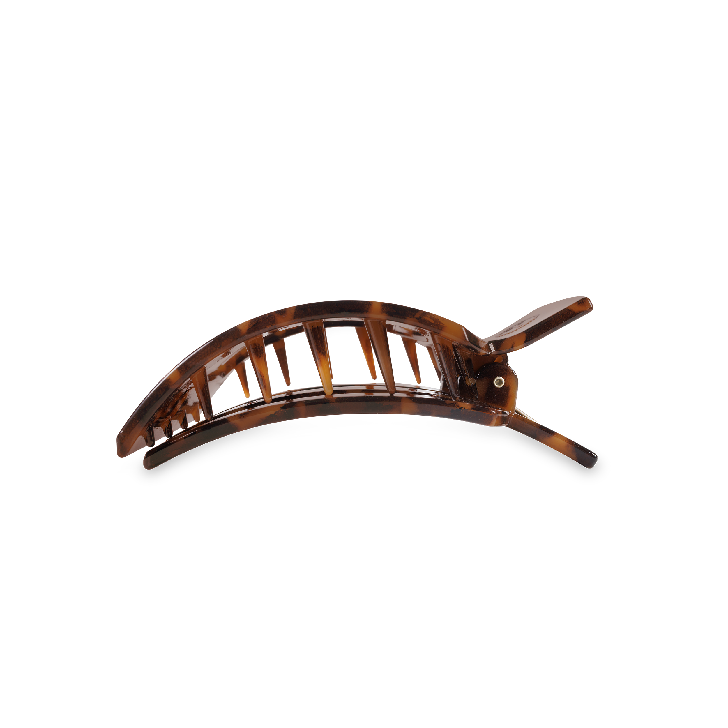 TELETIES - Square Flat Hair Clip | Medium | Tortoise