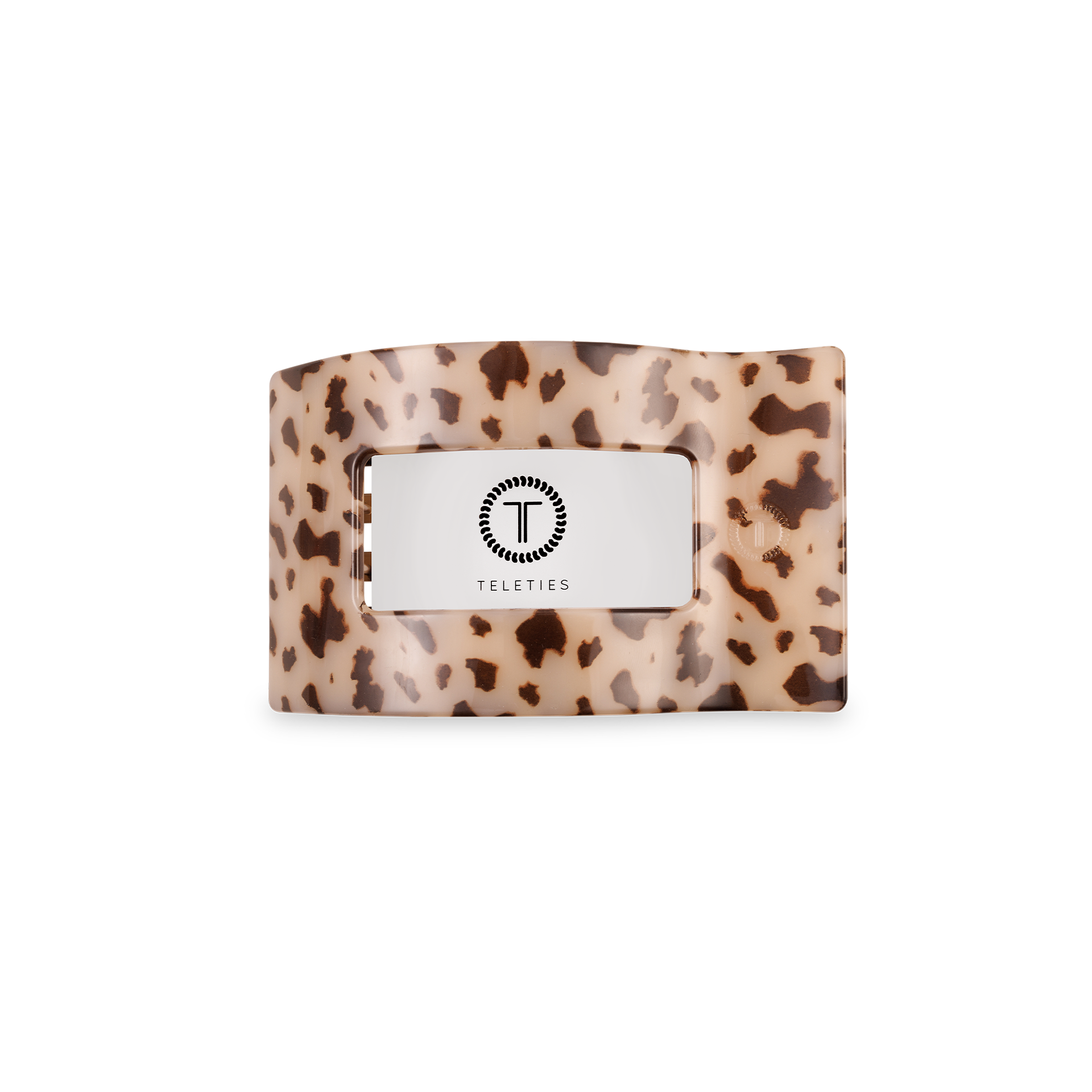 TELETIES - Flat Rectangle Hair Clip | Small | Blonde Tortoise
