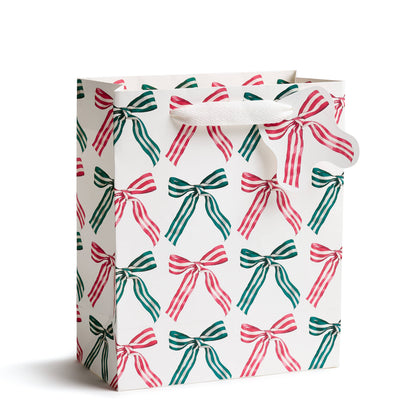 E. Frances Paper - Ribbon Candy Bows Christmas Gift Bag - Medium