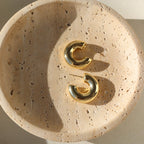 Token Jewelry - Cloud Hoops - Chunky Hoops, Trendy Earrings, 14k Gold Fill