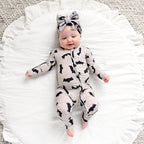 Gigi and Max - Vlad Gray Bats ZIP Bamboo Halloween One-Piece