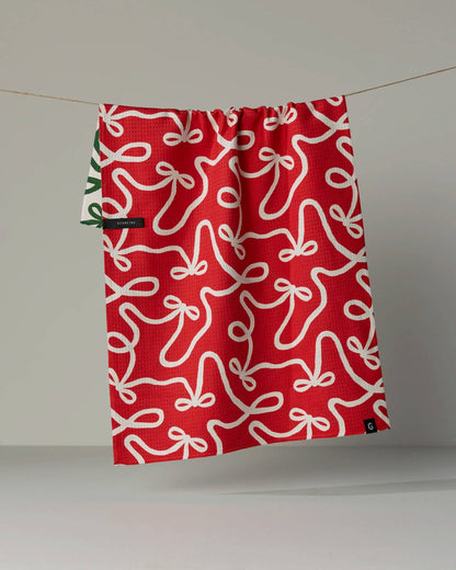 Geometry - Holiday Bows Luxe Kitchen Towel - Holiday 2026