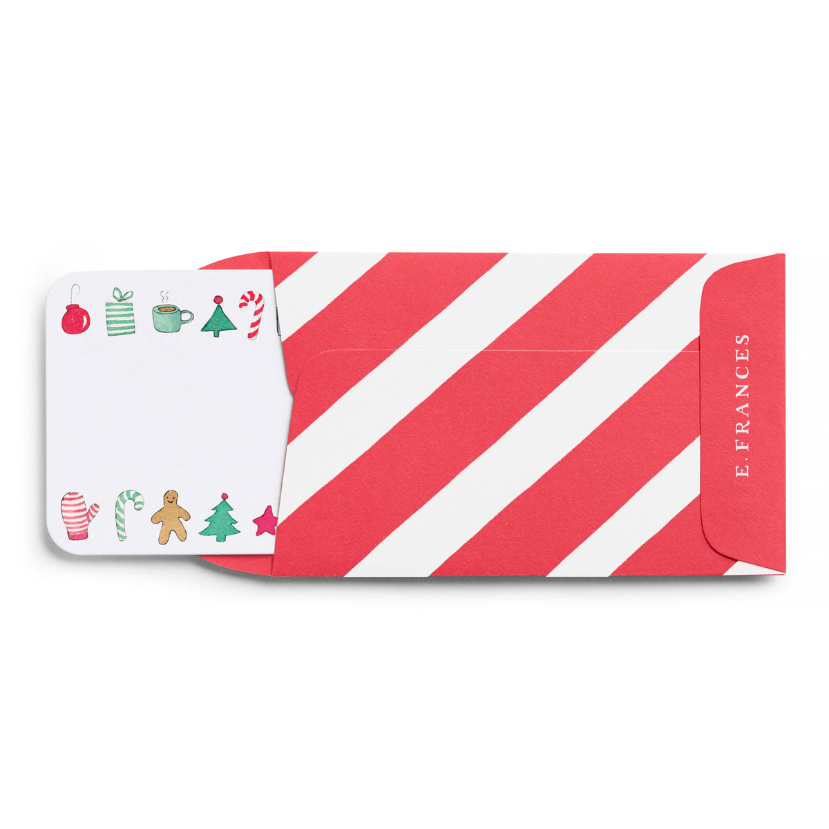 E. Frances Paper - Little Notes® Mini Envelopes, Set of 20 – Candy Cane Stripe