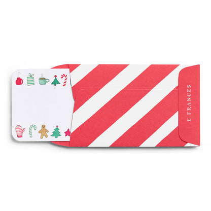 E. Frances Paper - Little Notes® Mini Envelopes, Set of 20 – Candy Cane Stripe