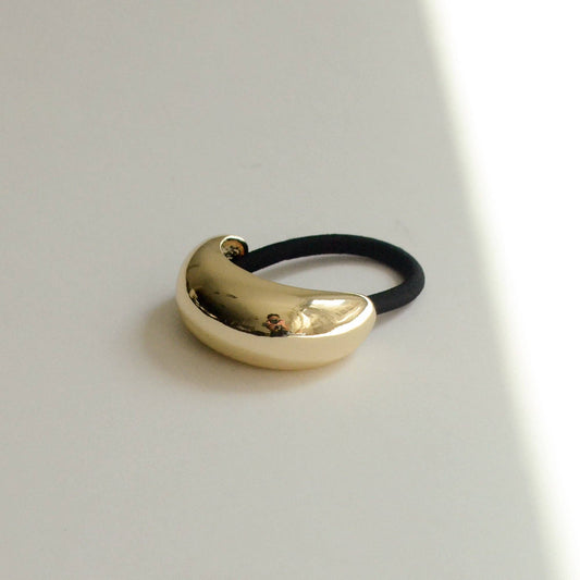 nar'sha - Narrow Crescent Metal Cuff Hair Tie | Gold