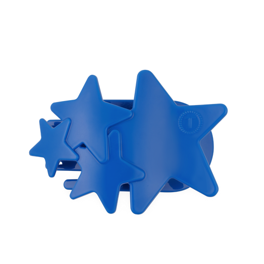 TELETIES - Flat Hair Clip | Large | Blue Shooting Star