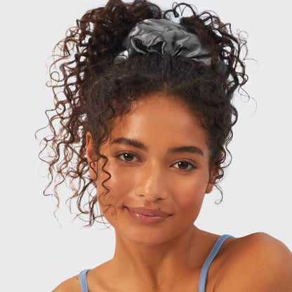KITSCH - Satin Sleep Pillow Scrunchies - Charcoal/Gold
