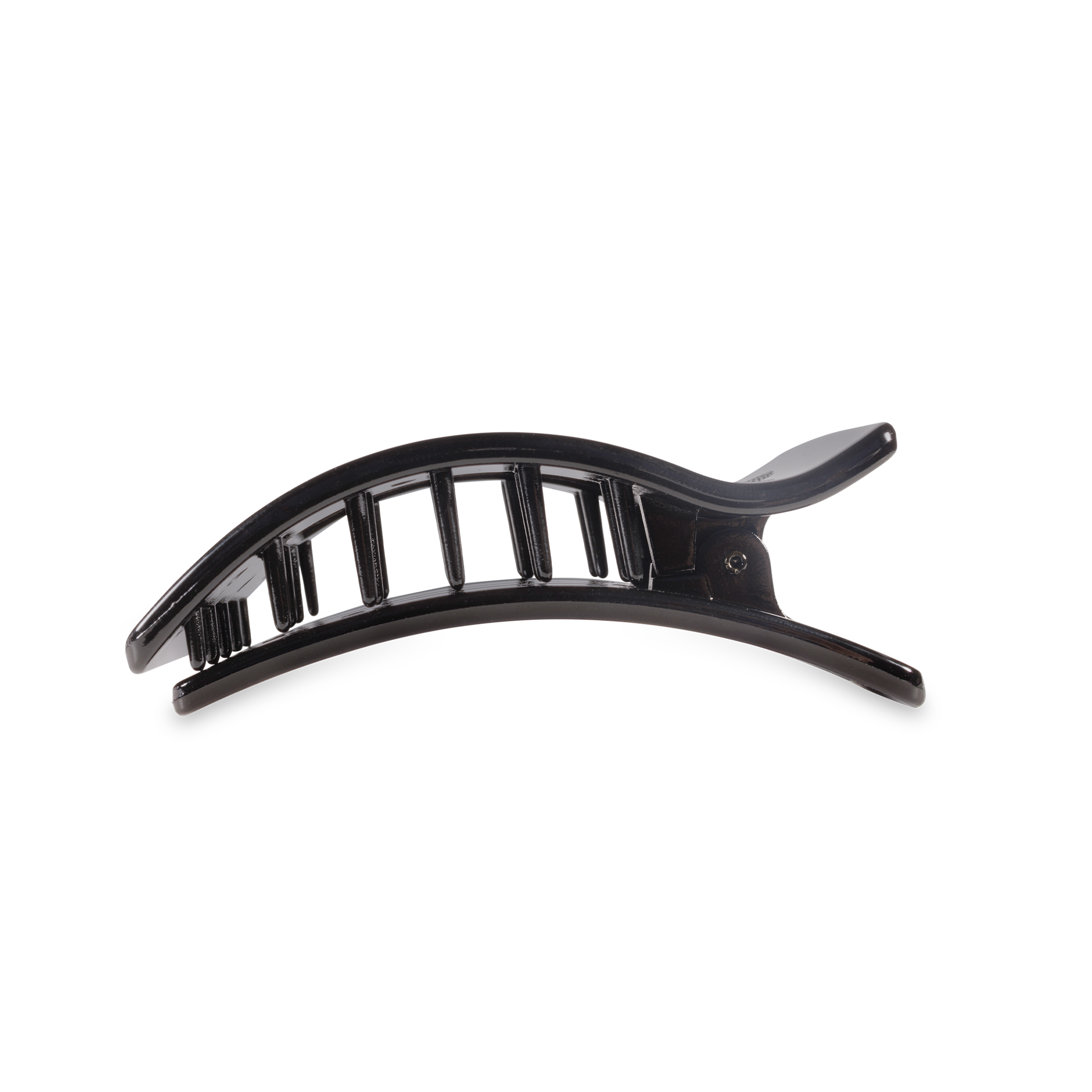TELETIES - Flat Rectangle Hair Clip | Medium | Jet Black