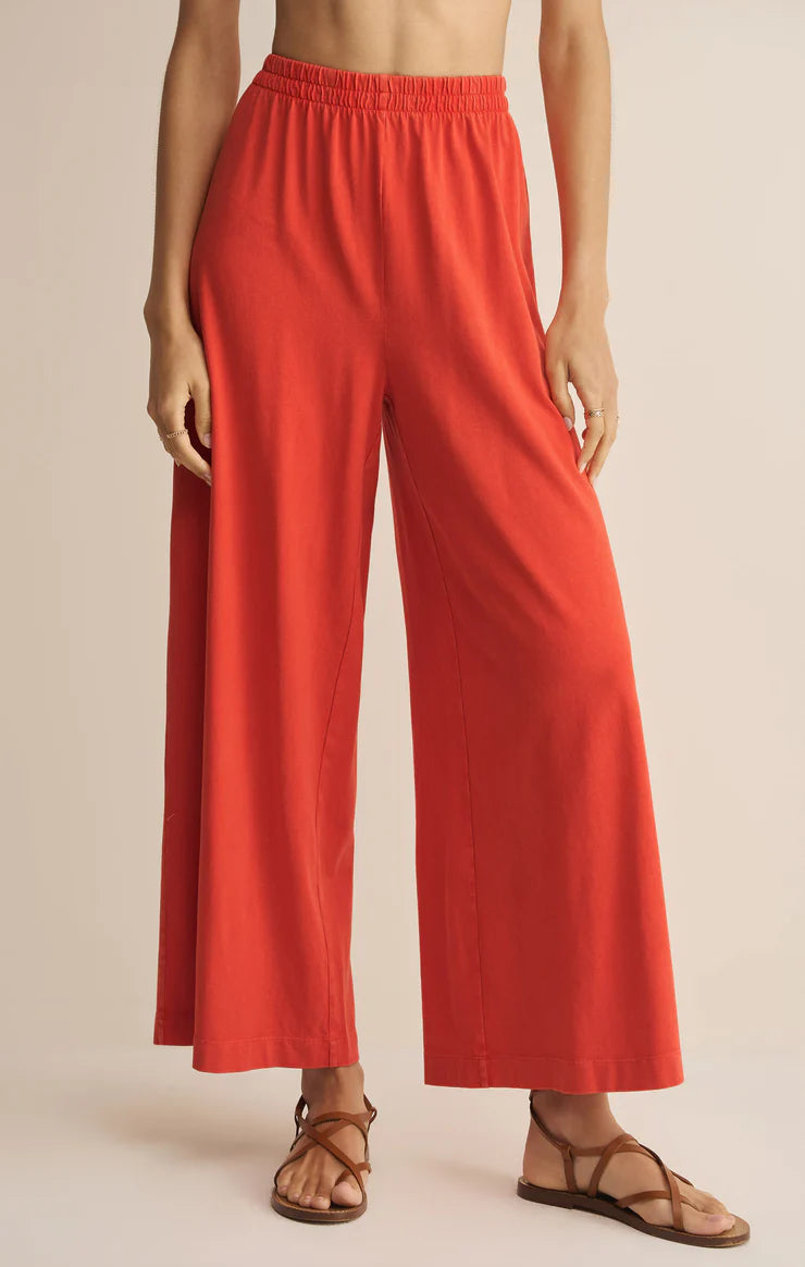 Z Supply Scout Jersey Crop Flare Pant - Lychee