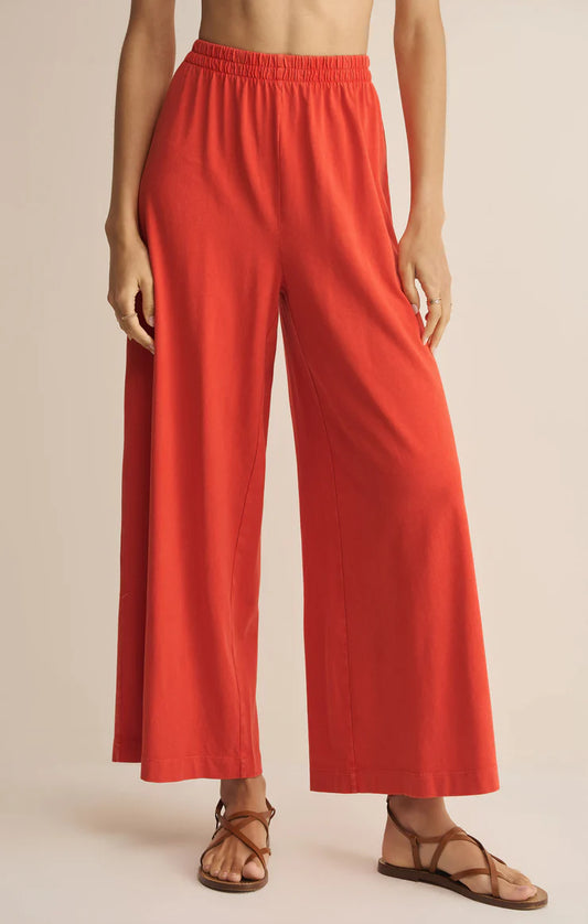 Z Supply Scout Jersey Crop Flare Pant - Lychee