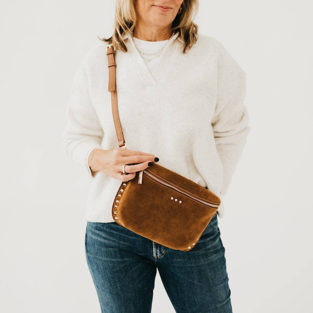 Pretty Simple - Sabrina Studded Suede Bum Bag