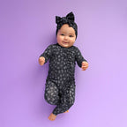 Gigi and Max - Ash Black Leopard Headwrap Halloween Hair Accessory Headband