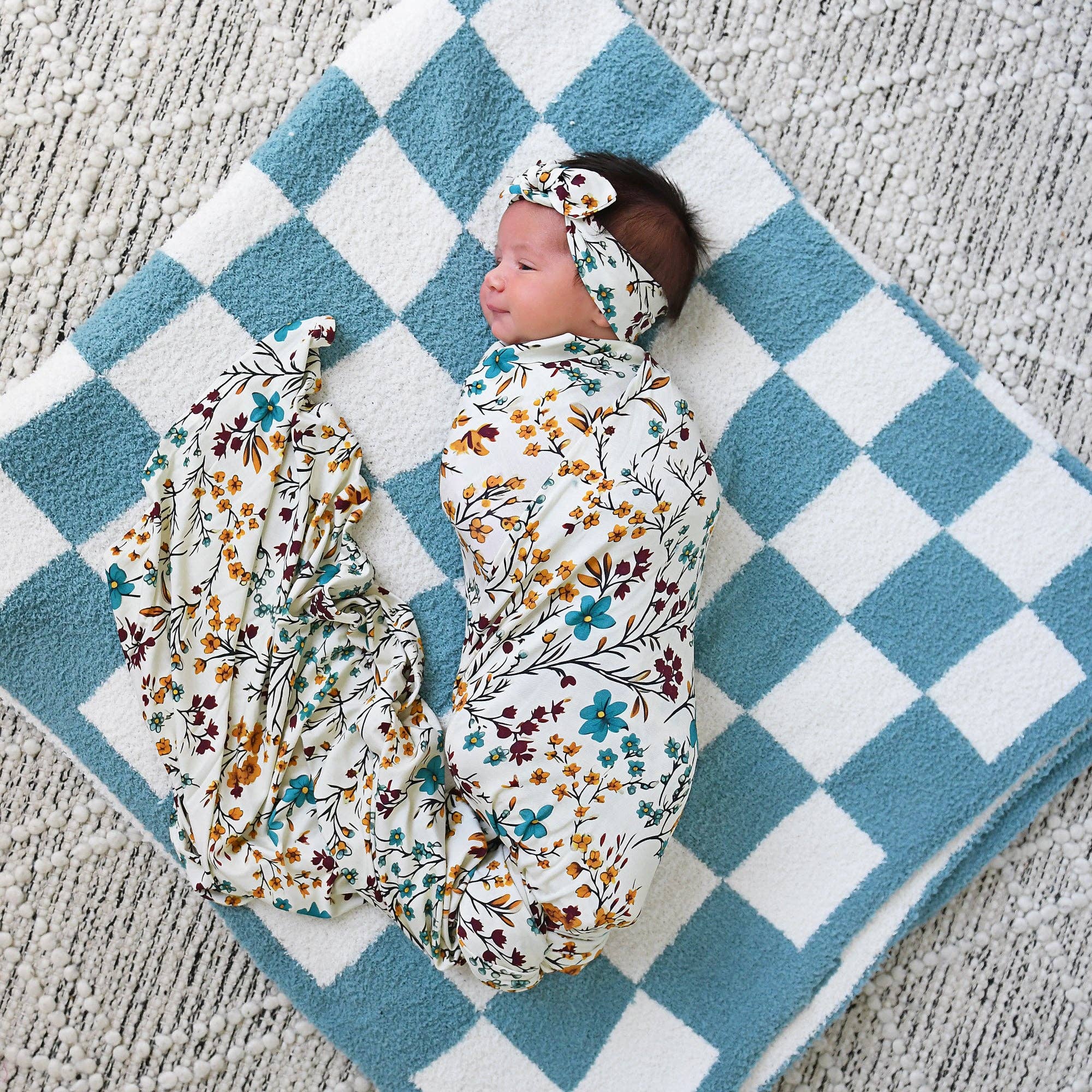 Gigi and Max - Maren Floral Swaddle Bamboo Baby Blanket