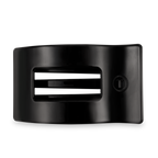 TELETIES - Flat Rectangle Hair Clip | Large | Jet Black