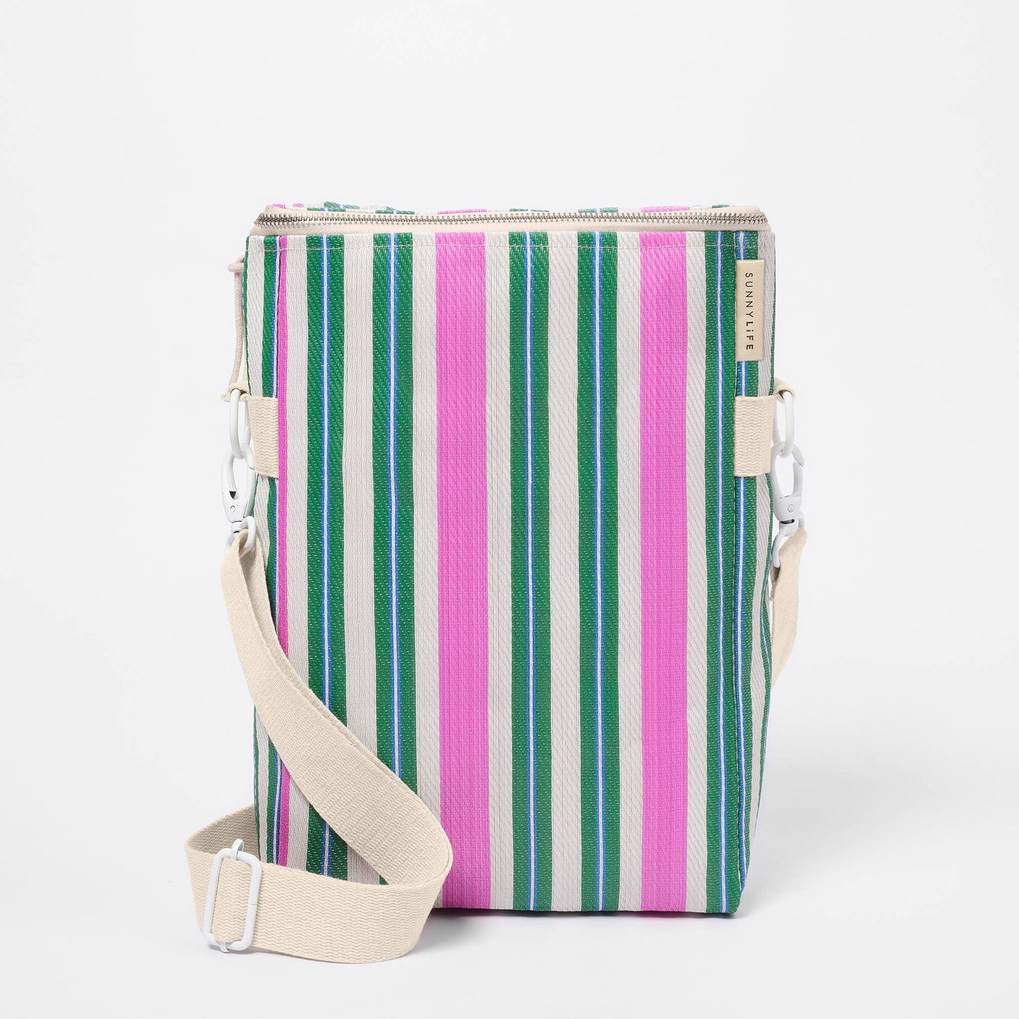 Sunnylife - Recycled Nylon Drinks Cooler Bag Seagrass Green Multi