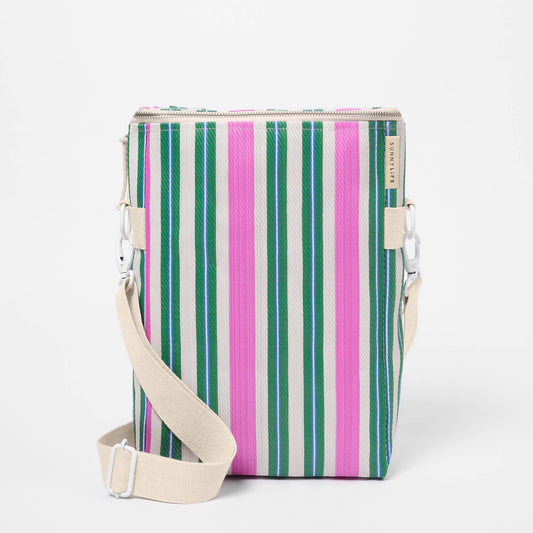 Sunnylife - Recycled Nylon Drinks Cooler Bag Seagrass Green Multi