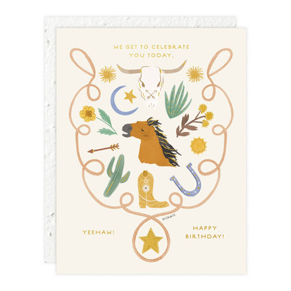 Seedlings - Yee Haw - Birthday Card