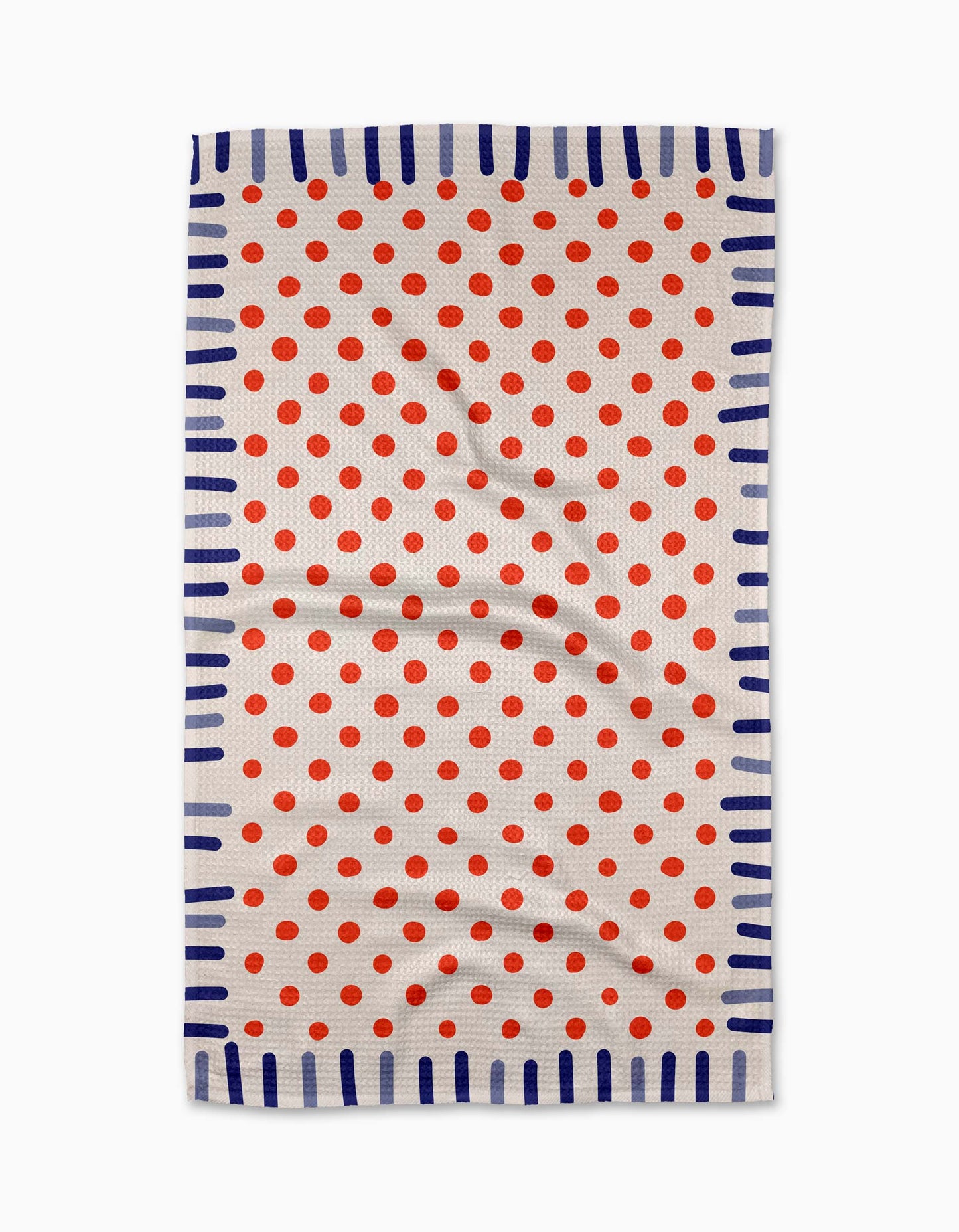 Geometry - Navy Fringe Tea Towel