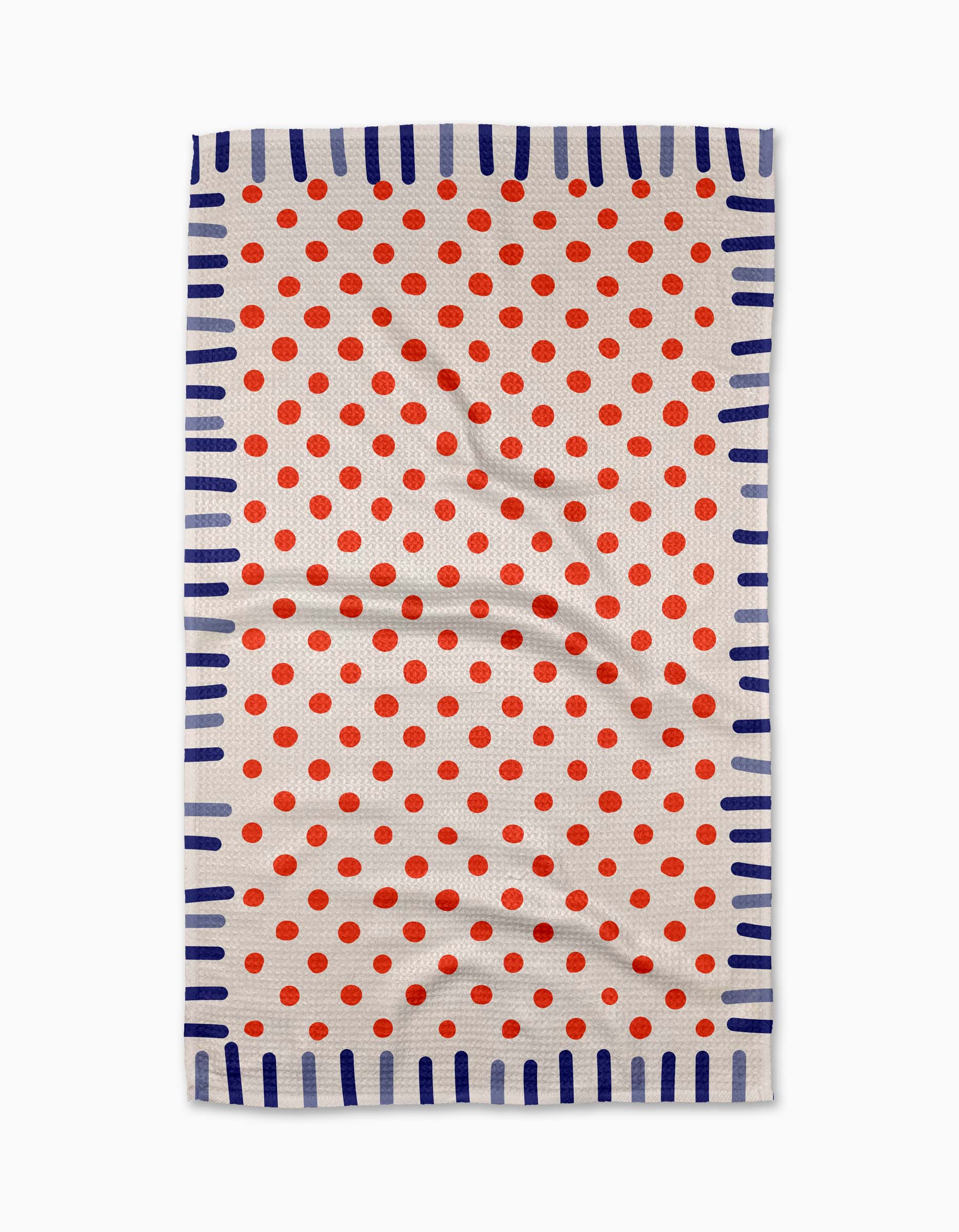 Geometry - Navy Fringe Tea Towel